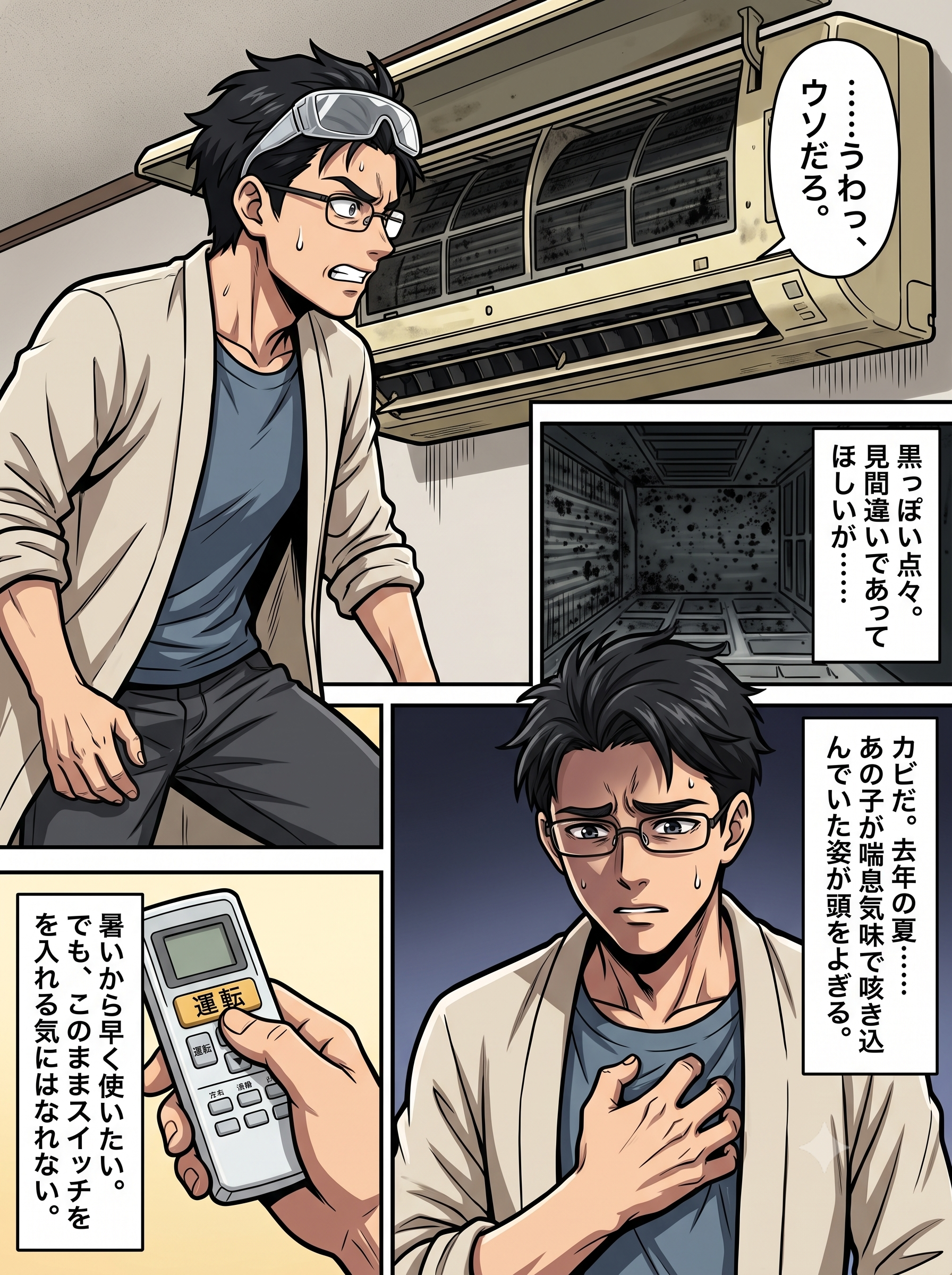 エアコン掃除の第一歩 マンガ 1ページ目