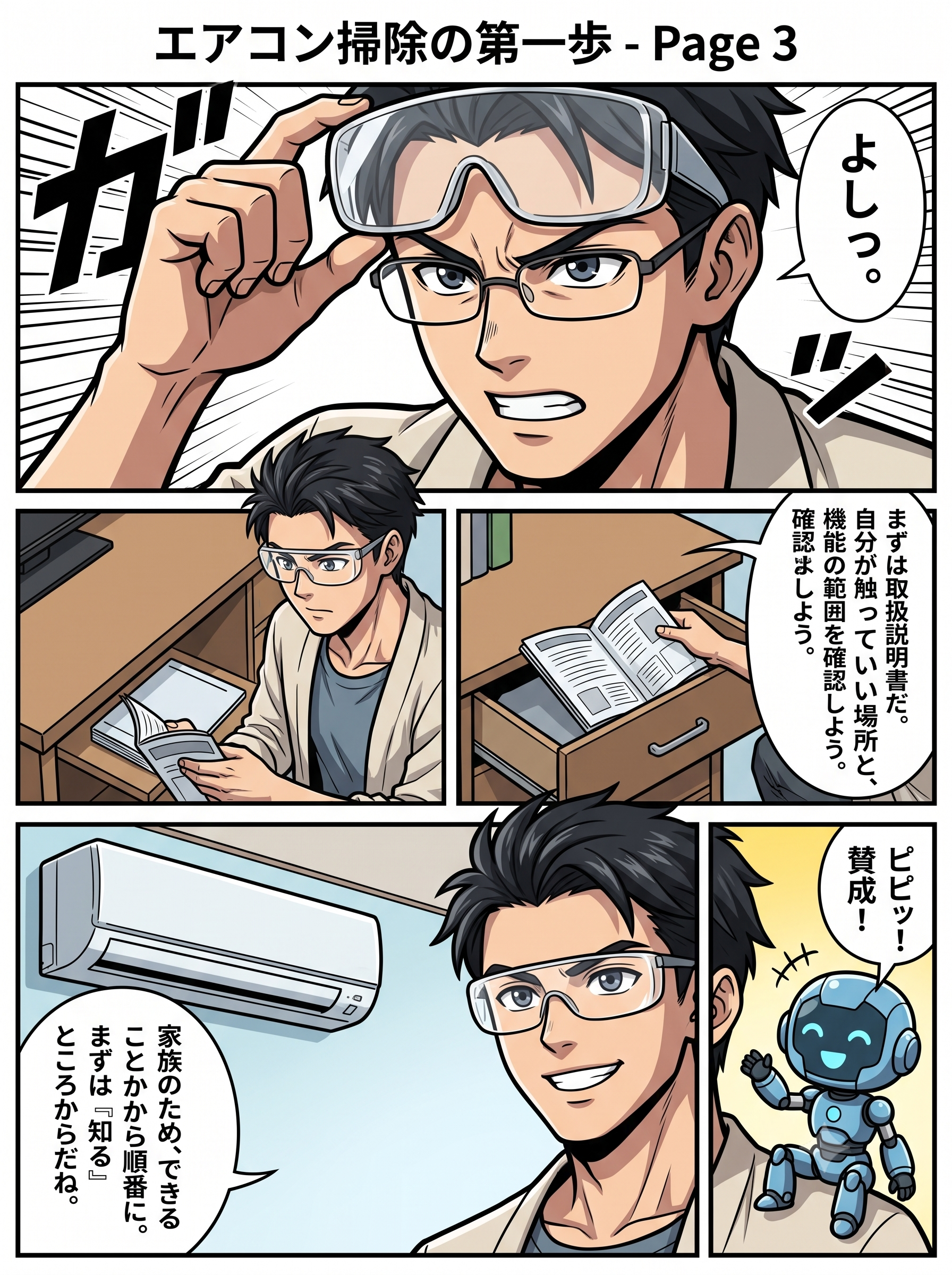 エアコン掃除の第一歩 マンガ 3ページ目