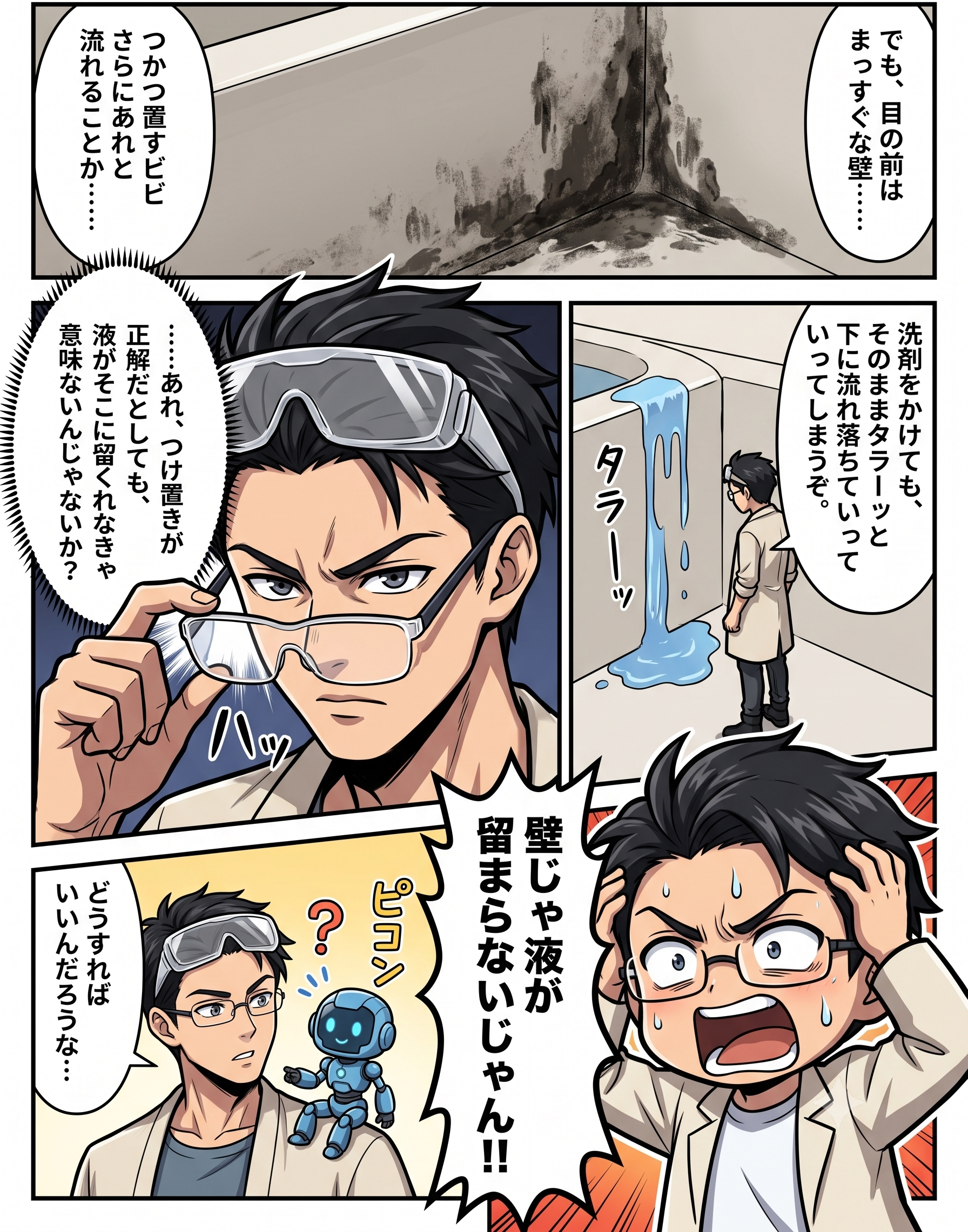 浴槽エプロンのカビ掃除 漫画 Page2